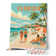 Cargar imagen en el visor de la galería, Póster vintage de la costa de Florida