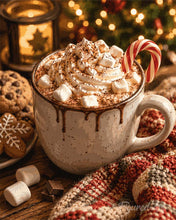 Cargar imagen en el visor de la galería, Pintar por numeros Figured'Art - Chocolate caliente de Navidad