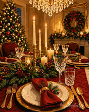 Cargar imagen en el visor de la galería, Pintar por numeros Figured'Art - Cena de Navidad a la luz de las velas