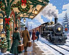 Cargar imagen en el visor de la galería, Pintar por numeros Figured'Art - Tren de las fiestas