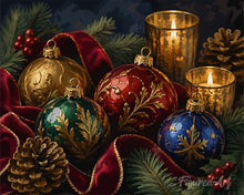 Cargar imagen en el visor de la galería, Pintar por numeros Figured'Art - Bolas de Navidad 1