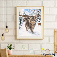 Cargar imagen en el visor de la galería, Gato en la nieve