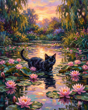 Cargar imagen en el visor de la galería, Pintar por numeros Figured'Art - Gato en flor