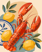 Cargar imagen en el visor de la galería, Pintar por numeros Figured'Art - Langosta y Limones