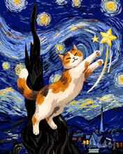 Cargar imagen en el visor de la galería, Pintar por numeros Figured'Art - Maravilla de la Noche Estrellada