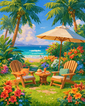 Cargar imagen en el visor de la galería, Pintar por numeros Figured'Art - Escapada tropical