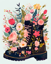 Cargar imagen en el visor de la galería, Pintar por numeros Figured'Art - Botas de flores silvestres