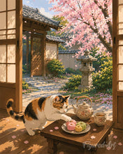 Cargar imagen en el visor de la galería, Pintar por numeros Figured'Art - Té de flores de cerezo