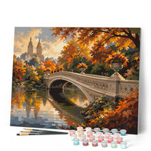 Cargar imagen en el visor de la galería, Central Park en Otoño con el Bow Bridge
