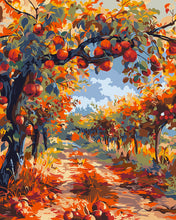 Cargar imagen en el visor de la galería, Pintar por numeros Figured'Art - Manzanas Rojas en un Árbol Otoñal