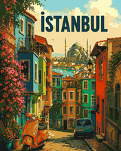 Cargar imagen en el visor de la galería, Pintar por numeros Figured'Art - Póster de viaje de Estambul