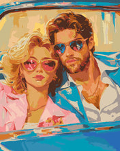 Cargar imagen en el visor de la galería, Pintar por numeros Figured'Art - Amor vintage en un viaje por carretera