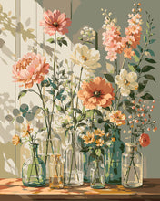 Cargar imagen en el visor de la galería, Pintar por numeros Figured'Art - Flores silvestres en un jarrón de cristal