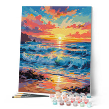Cargar imagen en el visor de la galería, Olas al atardecer