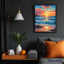 Cargar imagen en el visor de la galería, Olas al atardecer