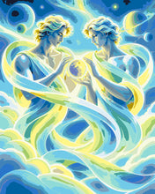 Cargar imagen en el visor de la galería, Pintar por numeros Figured'Art - Géminis Zodiaco Cósmico