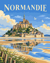 Cargar imagen en el visor de la galería, Pintar por numeros Figured'Art - Póster de Viaje Normandía