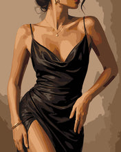 Cargar imagen en el visor de la galería, Pintar por numeros Figured'Art - El Vestido Negro