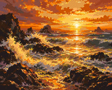 Cargar imagen en el visor de la galería, Pintar por numeros Figured'Art - Oleaje Dorado