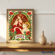 Cargar imagen en el visor de la galería, Art Nouveau Zodiaco Aries
