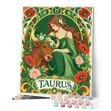 Cargar imagen en el visor de la galería, Art Nouveau Zodiaco Tauro