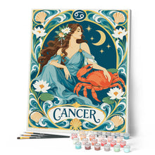 Cargar imagen en el visor de la galería, Art Nouveau Zodiaco Cáncer