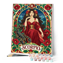Cargar imagen en el visor de la galería, Art Nouveau Zodiaco Escorpio