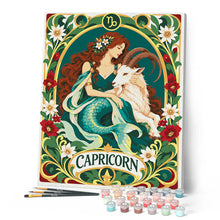 Cargar imagen en el visor de la galería, Art Nouveau Zodiaco Capricornio