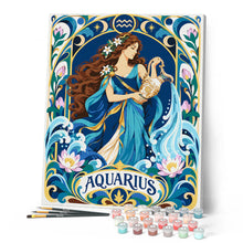 Cargar imagen en el visor de la galería, Art Nouveau Zodiaco Acuario