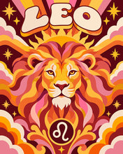 Cargar imagen en el visor de la galería, Pintar por numeros Figured'Art - Zodiaco Retro Leo