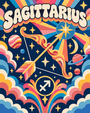 Cargar imagen en el visor de la galería, Pintar por numeros Figured'Art - Zodiaco Retro Sagitario