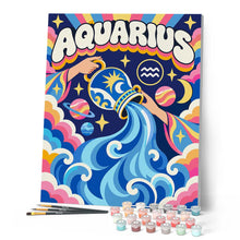 Cargar imagen en el visor de la galería, Zodiaco Retro Acuario