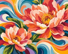 Cargar imagen en el visor de la galería, Pintar por numeros Figured'Art - Olas Florales