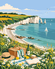 Cargar imagen en el visor de la galería, Pintar por numeros Figured'Art - Picnic junto al Mar