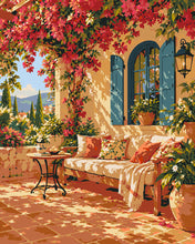 Cargar imagen en el visor de la galería, Pintar por numeros Figured'Art - Terraza en Flor