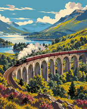 Cargar imagen en el visor de la galería, Pintar por numeros Figured'Art - Viaducto de Glenfinnan