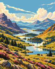 Cargar imagen en el visor de la galería, Pintar por numeros Figured'Art - Paisaje de Escocia