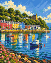 Cargar imagen en el visor de la galería, Pintar por numeros Figured'Art - Puerto de Tobermory