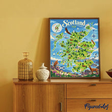 Cargar imagen en el visor de la galería, Mapa turístico de Escocia