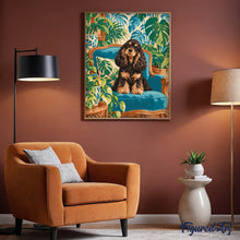 Cargar imagen en el visor de la galería, Cocker Spaniel en un salón selvático