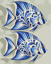 Cargar imagen en el visor de la galería, Pintar por numeros Figured'Art - Pez cirujano de aleta de vela ornamental