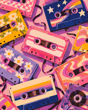 Cargar imagen en el visor de la galería, Pintar por numeros Figured'Art - Casete de mezclas de los años 80
