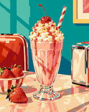 Cargar imagen en el visor de la galería, Pintar por numeros Figured'Art - Batido de fresa