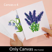 Cargar imagen en el visor de la galería, Mini Diamond Painting 15x20cm (4 piezas) Sin Marco - Cuarteto Floral