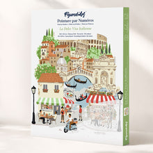 Cargar imagen en el visor de la galería, Kit Regalo Pintura por números - Dolce Vita en Italia Figured'Art