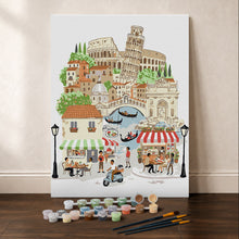 Cargar imagen en el visor de la galería, Kit Regalo Pintura por números - Dolce Vita en Italia