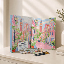Cargar imagen en el visor de la galería, Kit Regalo Pintura por números - Londres en Tonos Pastel