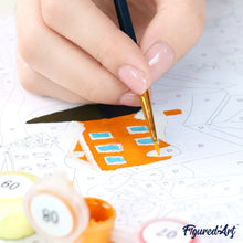 Cargar imagen en el visor de la galería, Kit Regalo Pintura por números - Pueblo Invernal Colorido