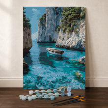 Cargar imagen en el visor de la galería, Kit Regalo Pintura por números - Cala Azul Tranquila