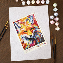 Cargar imagen en el visor de la galería, Kit Regalo Pintura por números - Zorro Abstracto Colorido